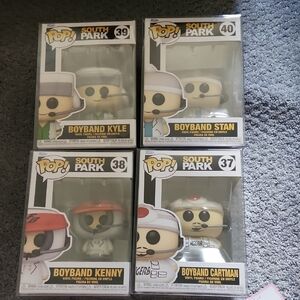 Funko South Park Boyband Pop Figures - Red, White, Black